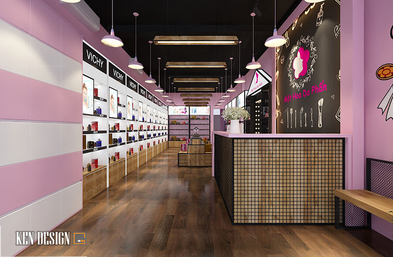 Thiết kế shop mỹ phẩm Mặt Hoa Da Phấn